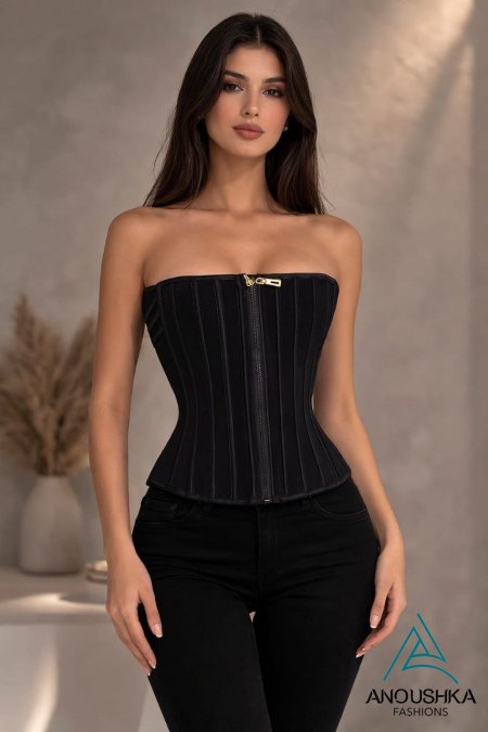 كورسيه نحت الخصر - مشد باللون الاسود