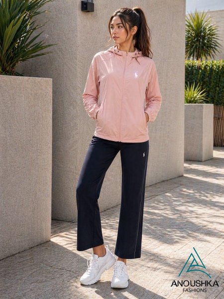 طقم جاكيت براشوت مع بنطلون قطن بولو