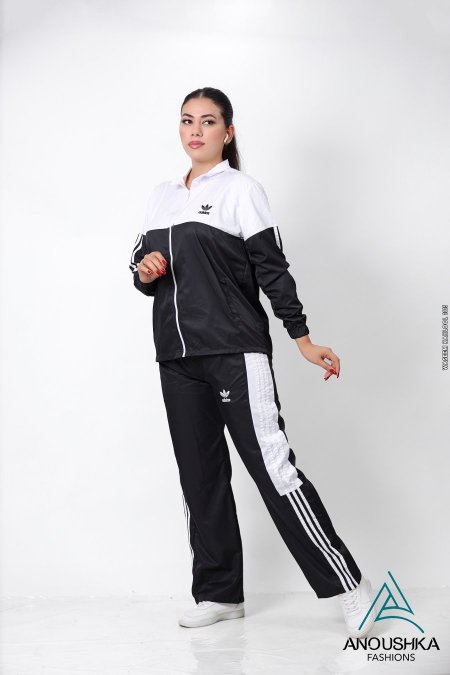بدلة براشوت ستان رياضي خريفي قصير اديداس/Adidas