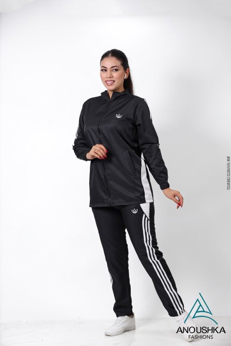 بدلة براشوت ستان رياضي خريفي طويل اديداس/Adidas