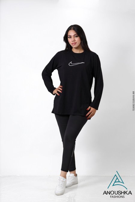 طقم بلوزة طويلة وتايتس - نايك/Nike