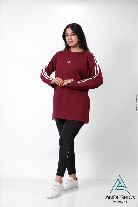 طقم بلوزة طويلة وتايتس - اديداس/Adidas
